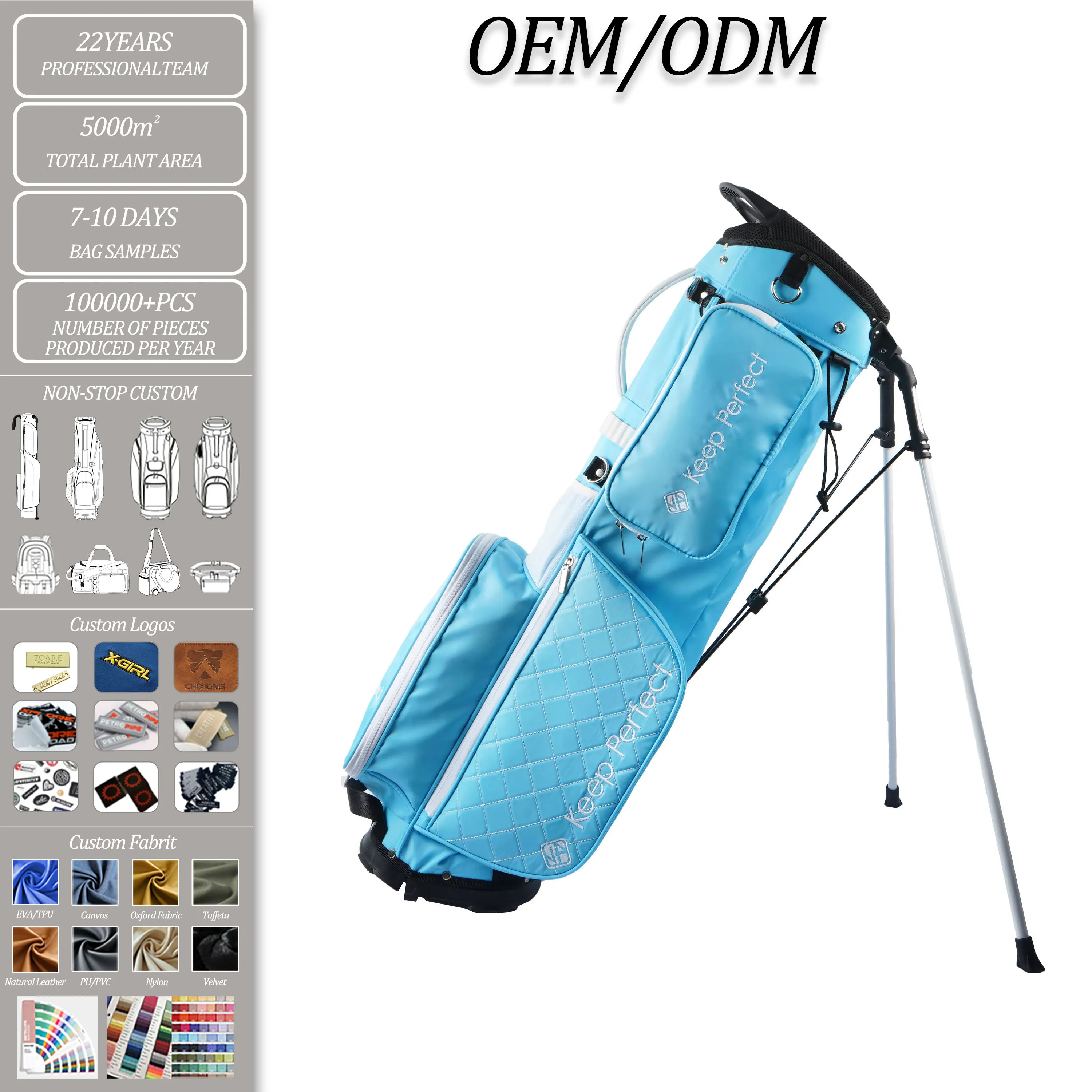 Golf bag care label and compliance marking for US import requirements