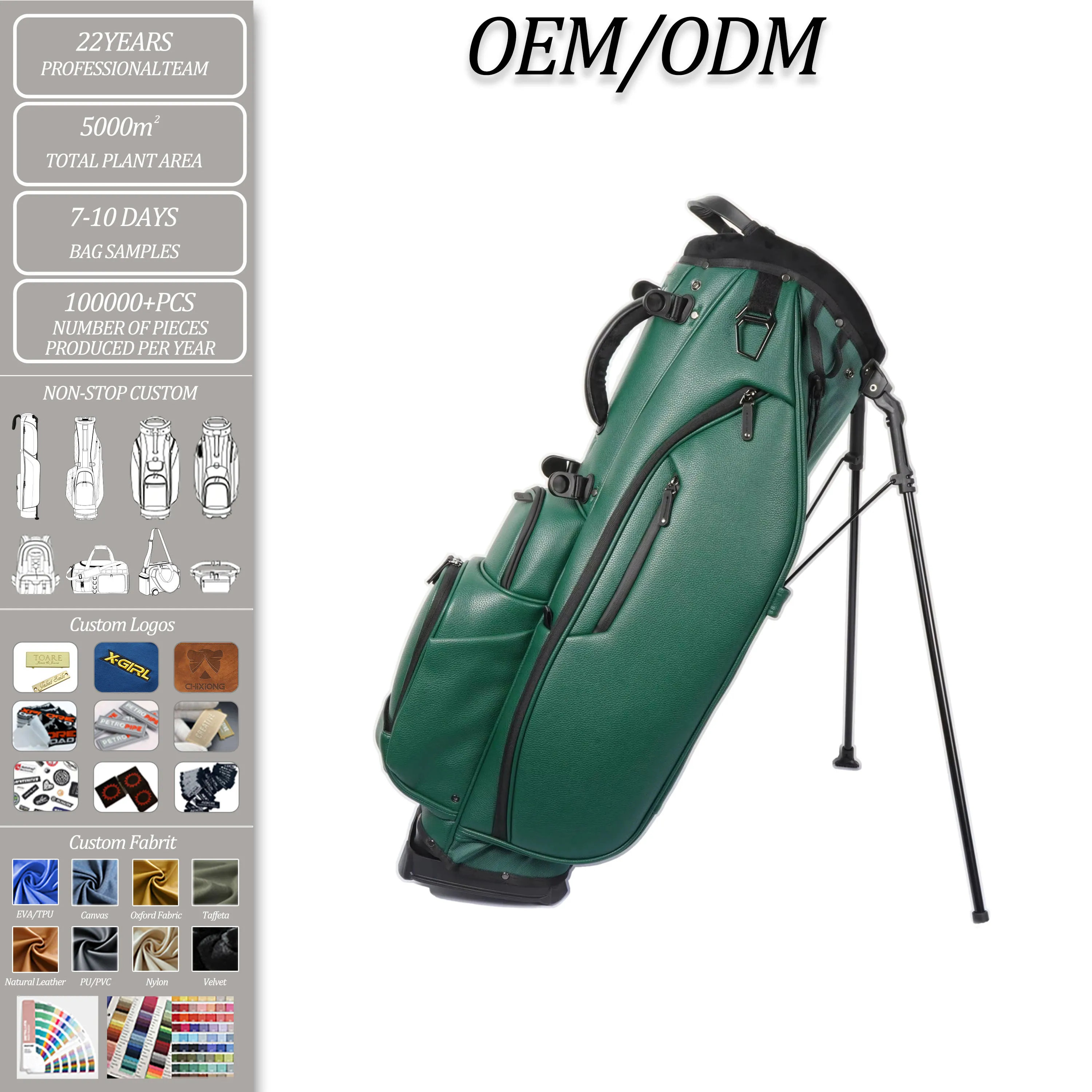 Close-up of waterproof zipper system on a premium golf bag pocket