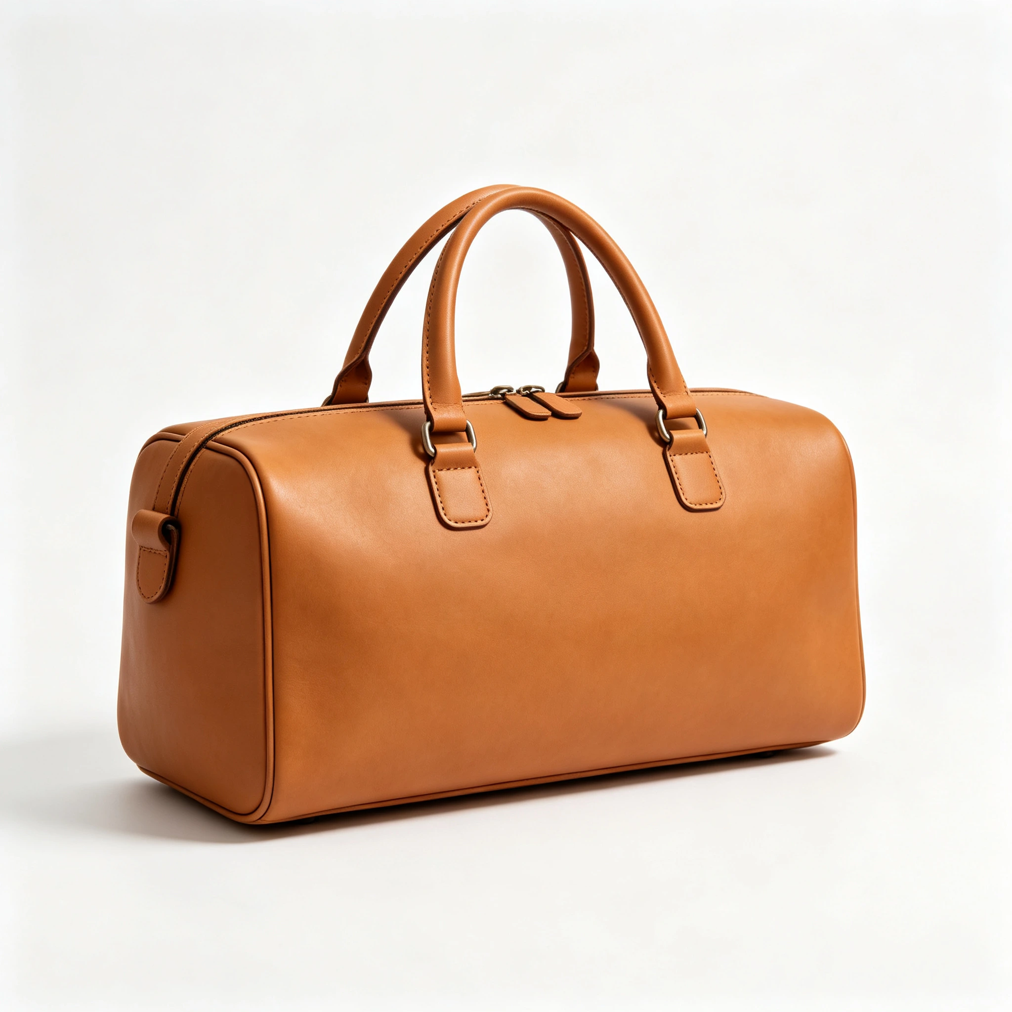 Graded full-grain tan leather cut for premium bag panels